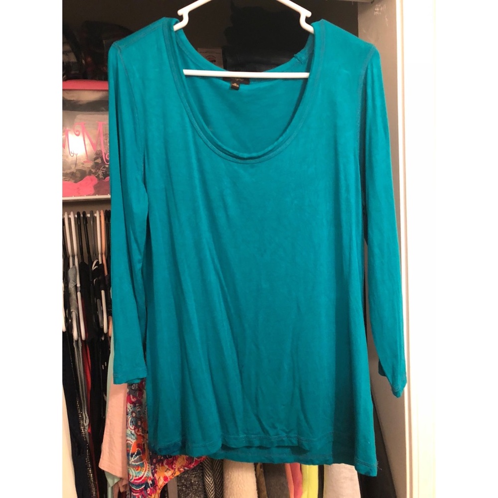 Teal Crew Neck Top